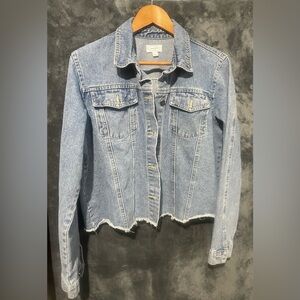 Mudpie jean jacket light wash size large